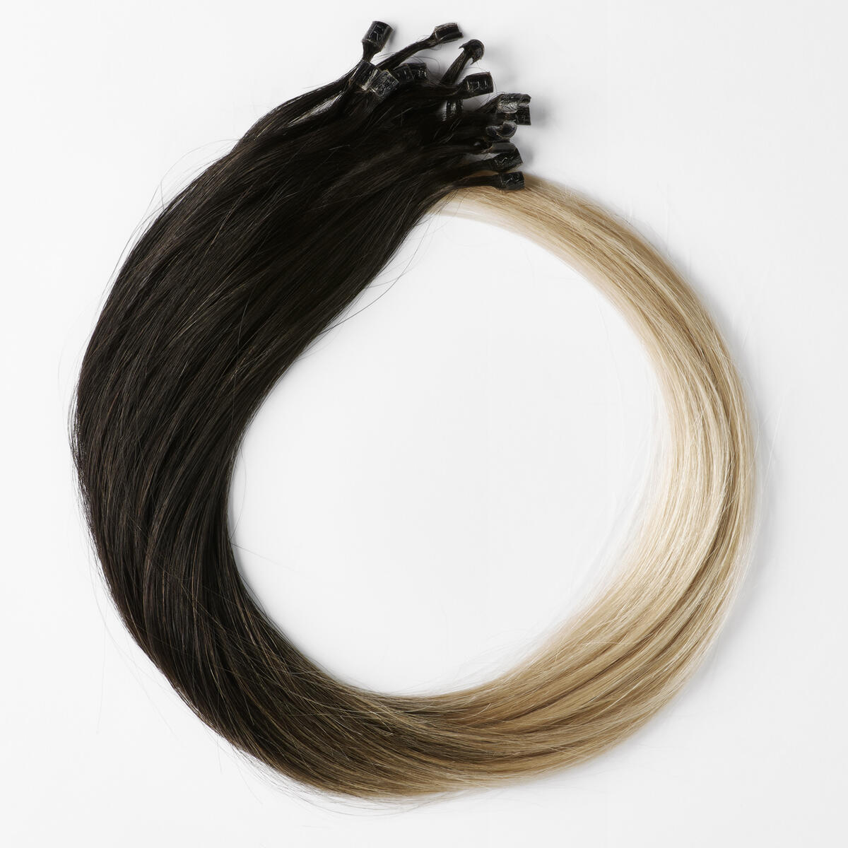 Nail Hair Premium O1.2/10.5 Black Brown/Grey 50 cm