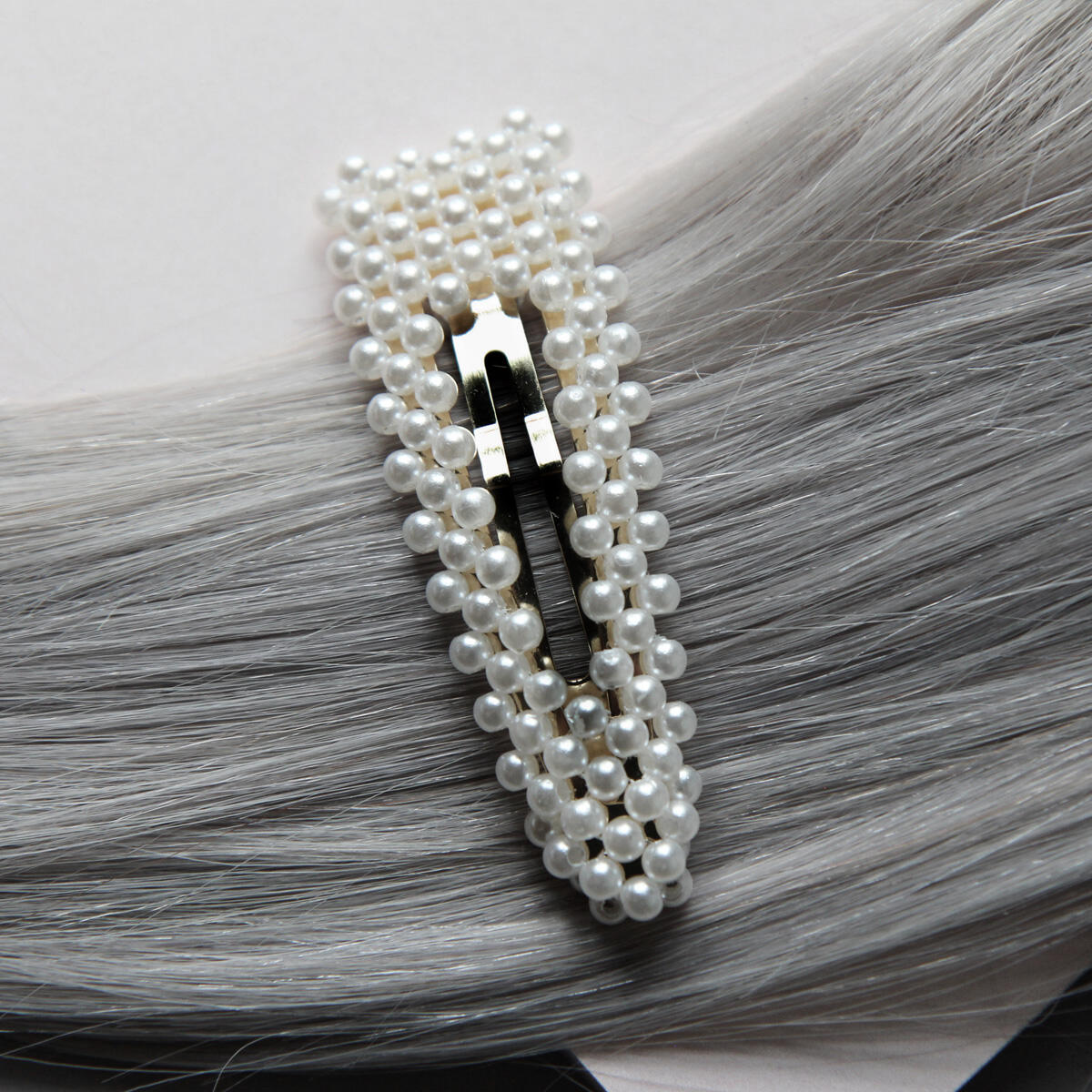 Hair slide with pearls Pearl Collection no. 14 null