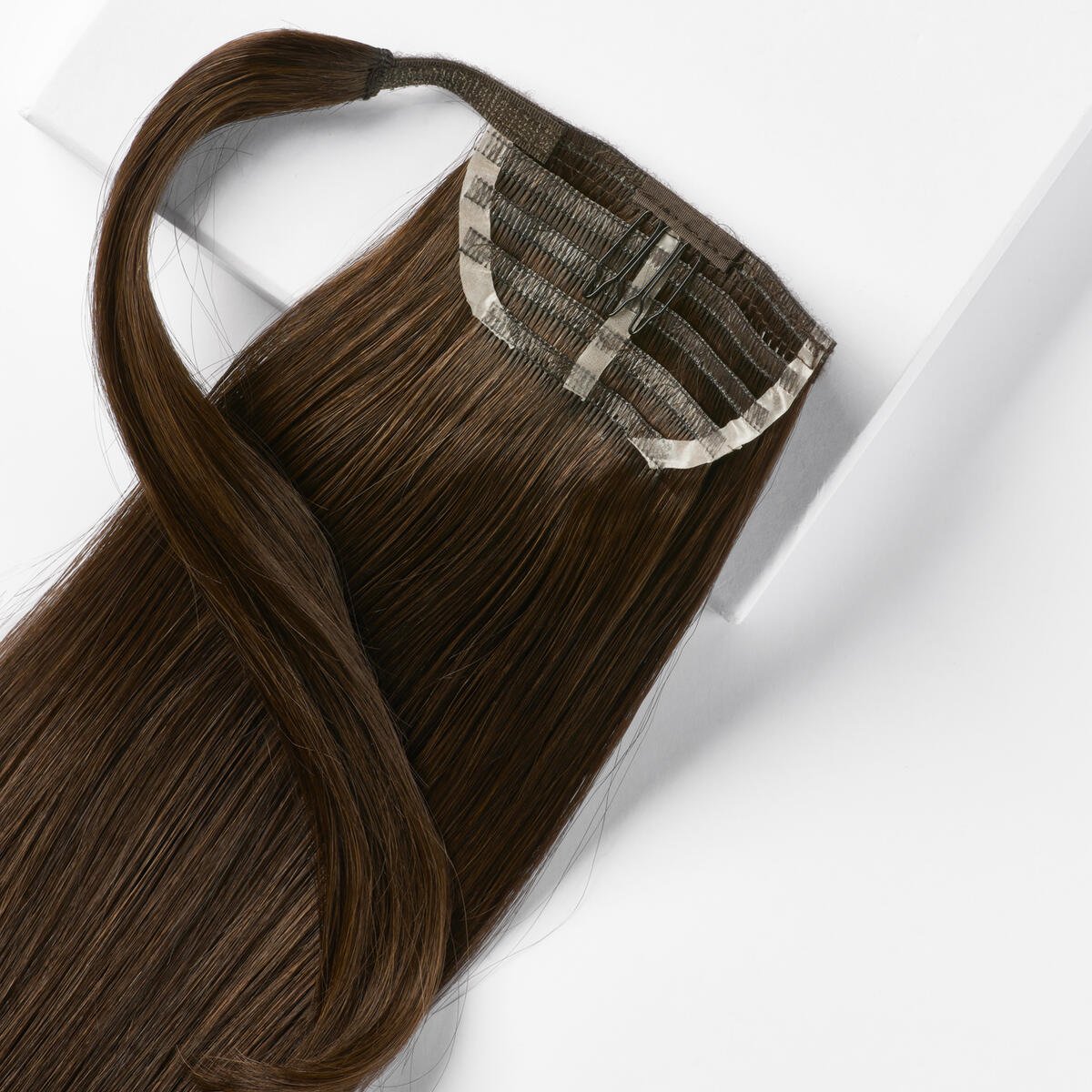 Sleek Clip-in Ponytail Made of real hair 2.0 Dark Brown 50 cm
