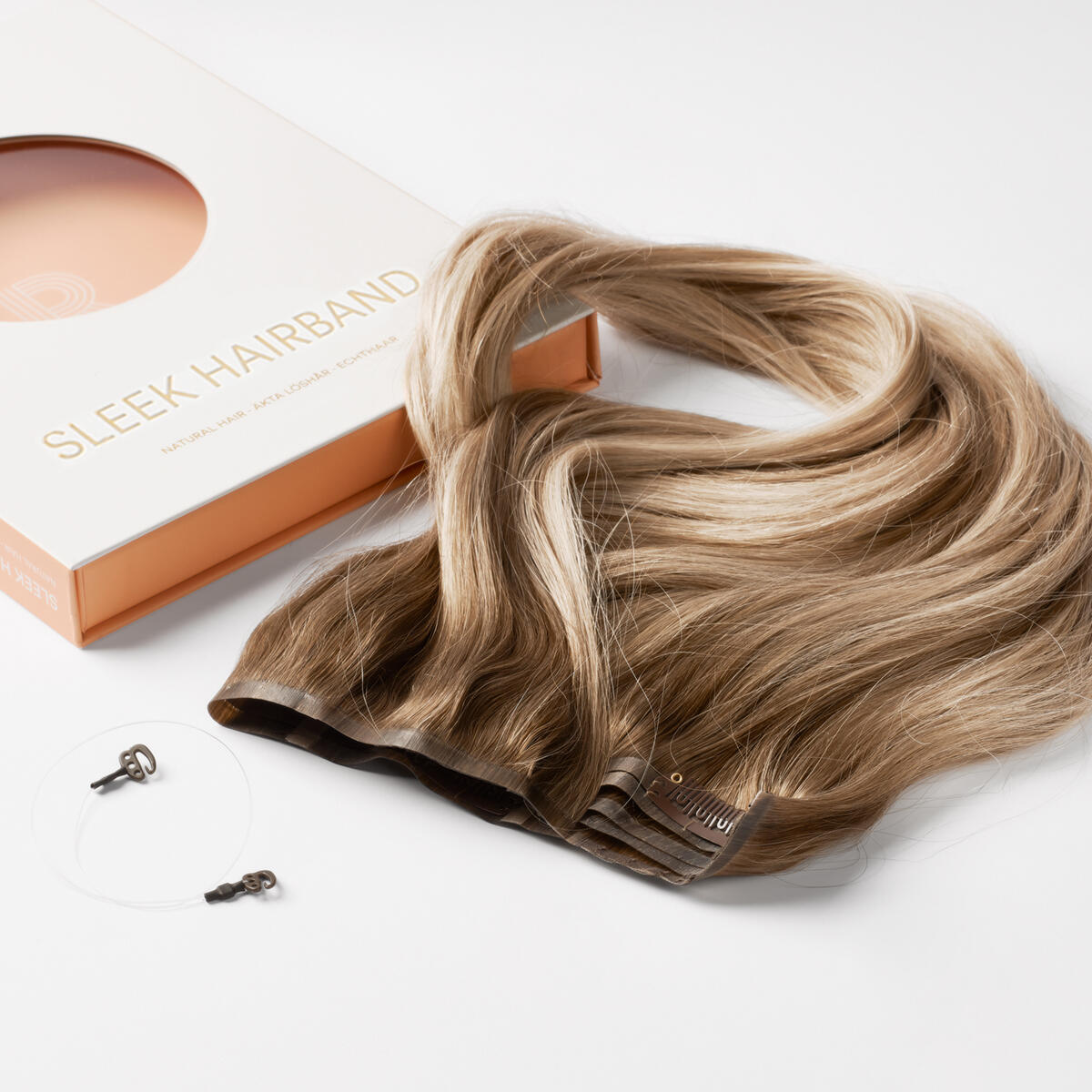 Sleek Hairband B5.1/7.3 Brown Ash Blonde Balayage 50 cm