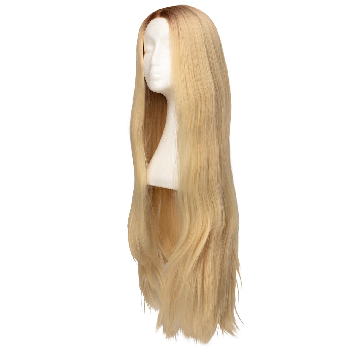 Lace Front Wig  Straight long R7.3/10.8 Cendre Ash Blonde Root 80 cm