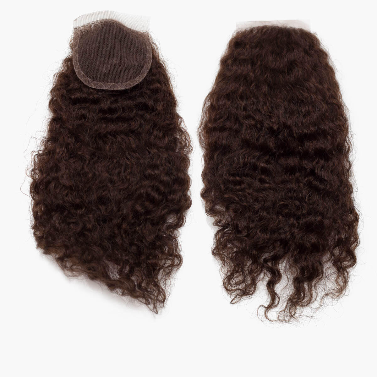 Lace Closure Curly Curls 2.2 Coffee Brown 35 cm