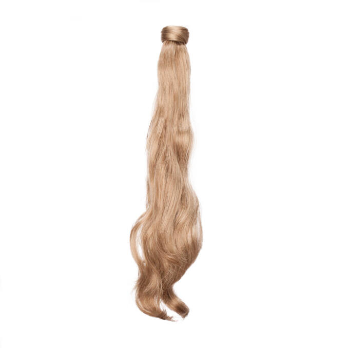 Clip-in Ponytail Synthetic Beach Wave 4.1 Cendre Ash Brown 50 cm