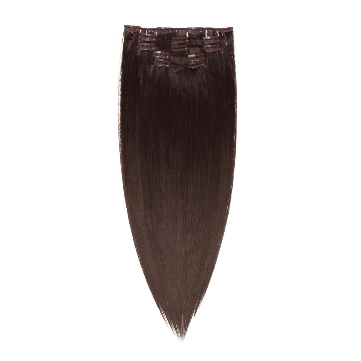 Clip-on set Synthetic 5 pieces 2.3 Chocolate Brown 50 cm