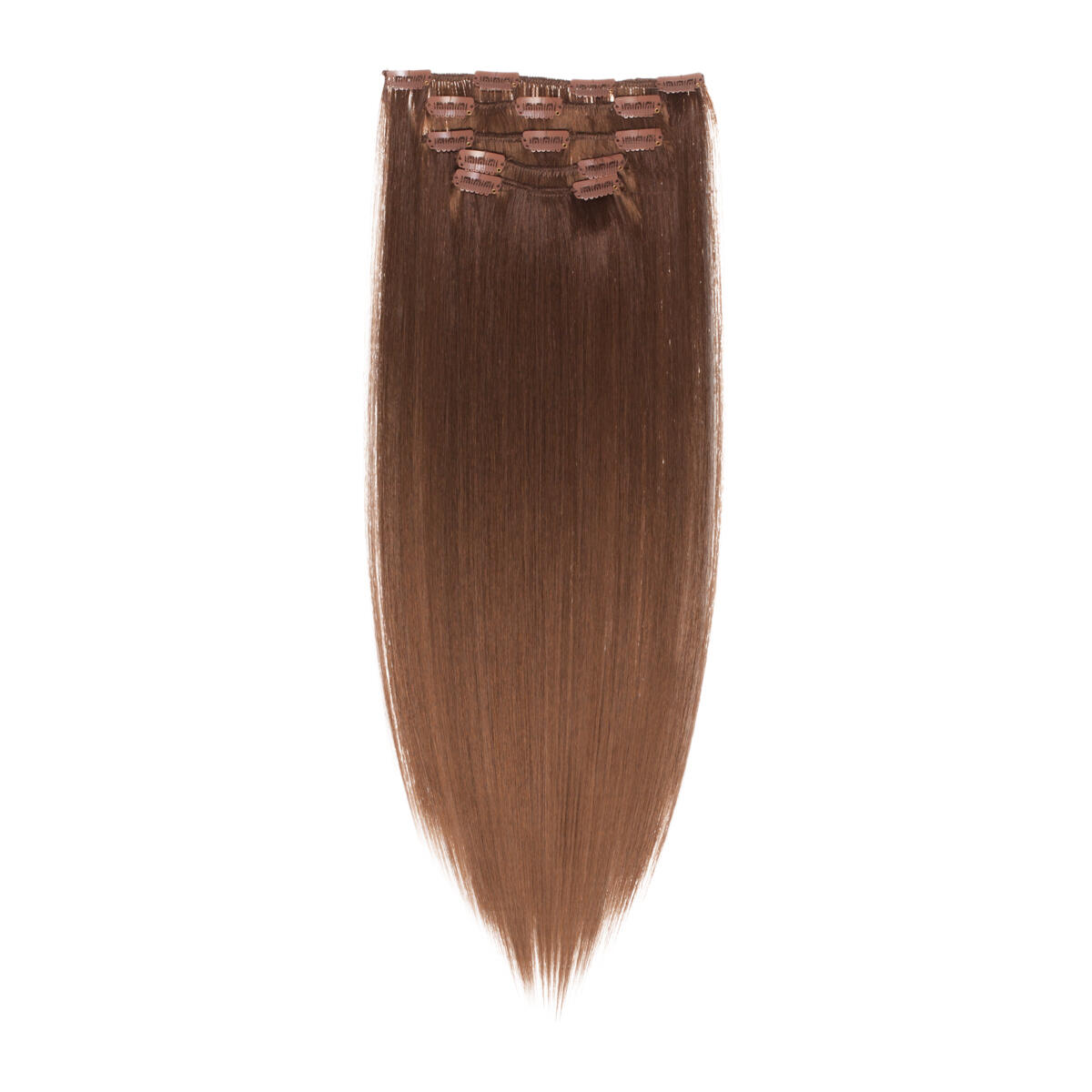 Clip-on set Synthetic 5 pieces 5.0 Brown 50 cm