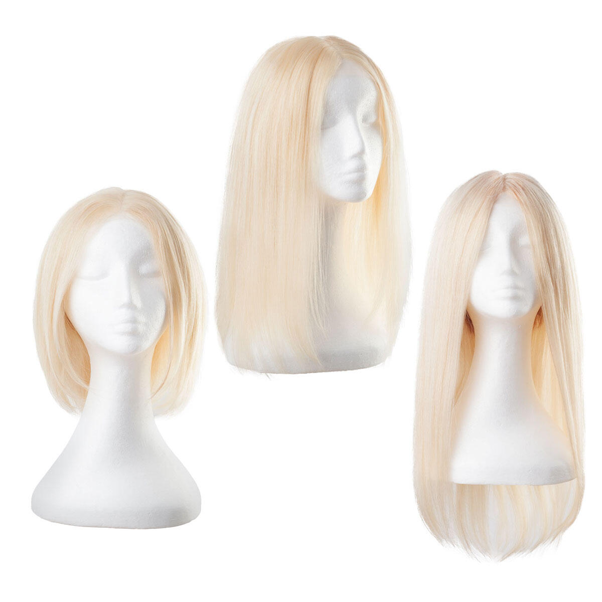 Lace Wig Human Hair 10.8 Light Blonde 55 cm