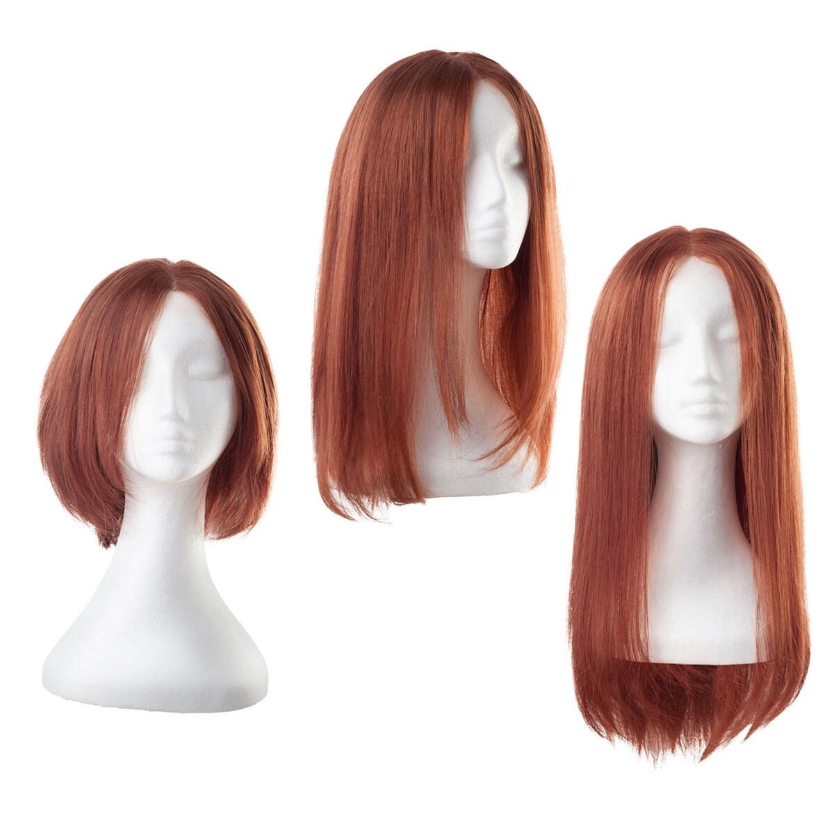 Lace Wig Human Hair 6.13 Mahogany 55 cm