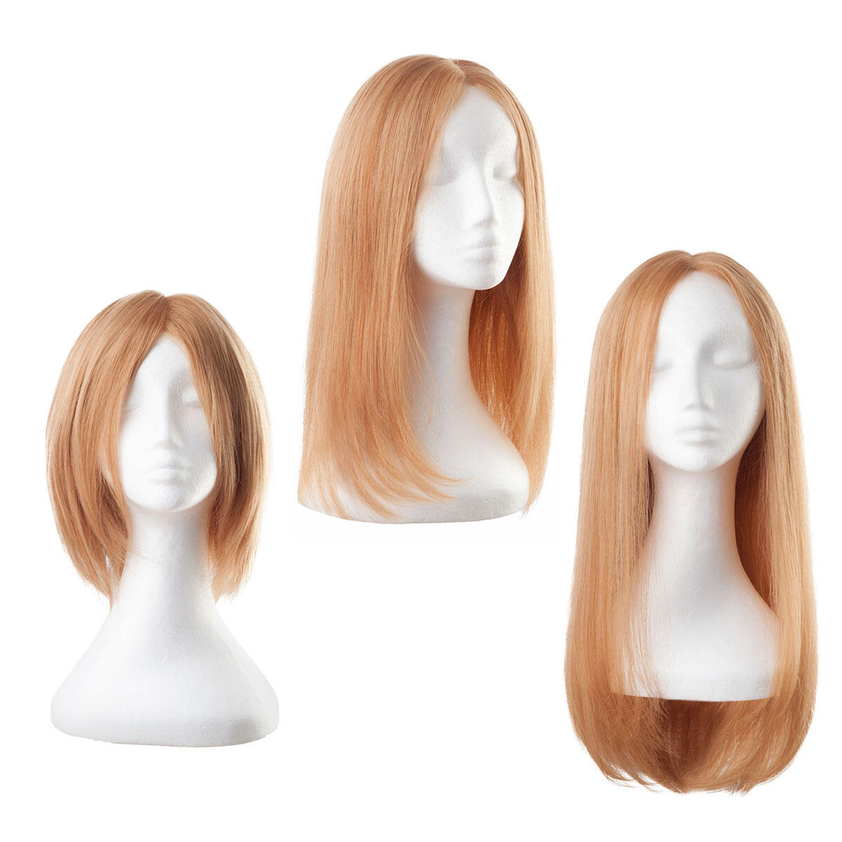 Lace Wig Human Hair 6.3 Copper 45 cm