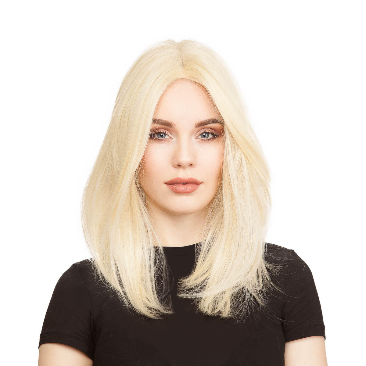 Lace Front Wig Lob 10.8 Light Blonde 40 cm