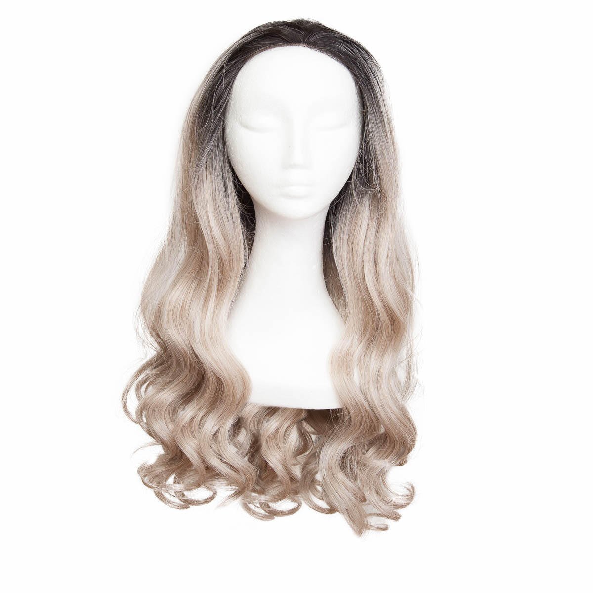 Lace Front Wig O1.2/10.5 Black Brown/Grey 60 cm